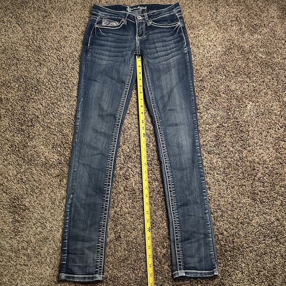 Soundgirl Skinny Jeans With Beautiful Stitching/ Embellishments - Size 3 - Picture 13 of 16